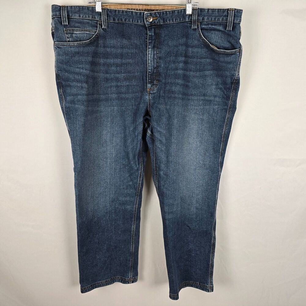 Duluth Jeans Men's 48 x 30 Blue Flex Ballroom Relaxed Fit Medium Wash EUC